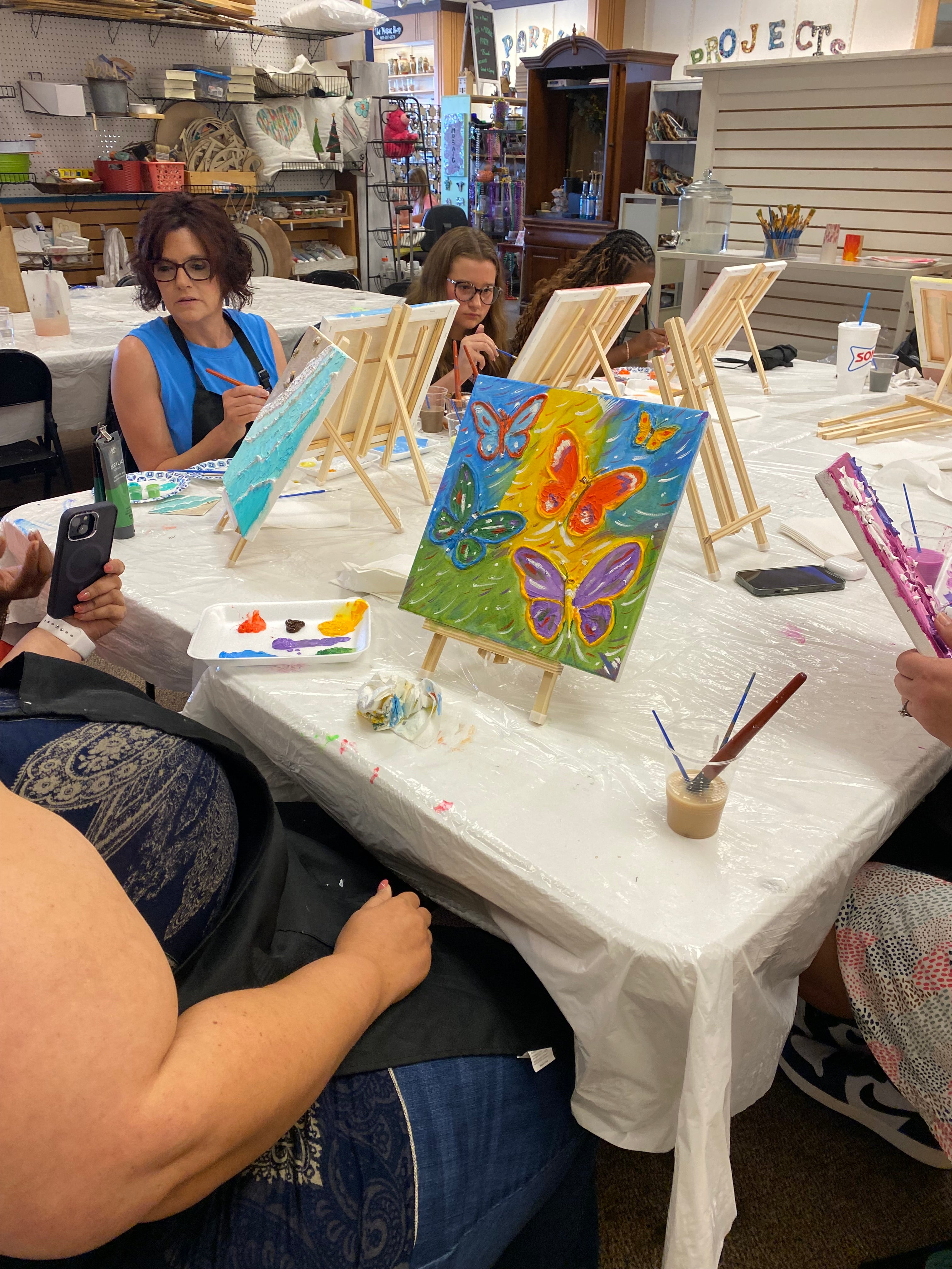 Paint Your Own 3D Textured "Butterfly" Canvas Painting Kit: Acrylic Art Set