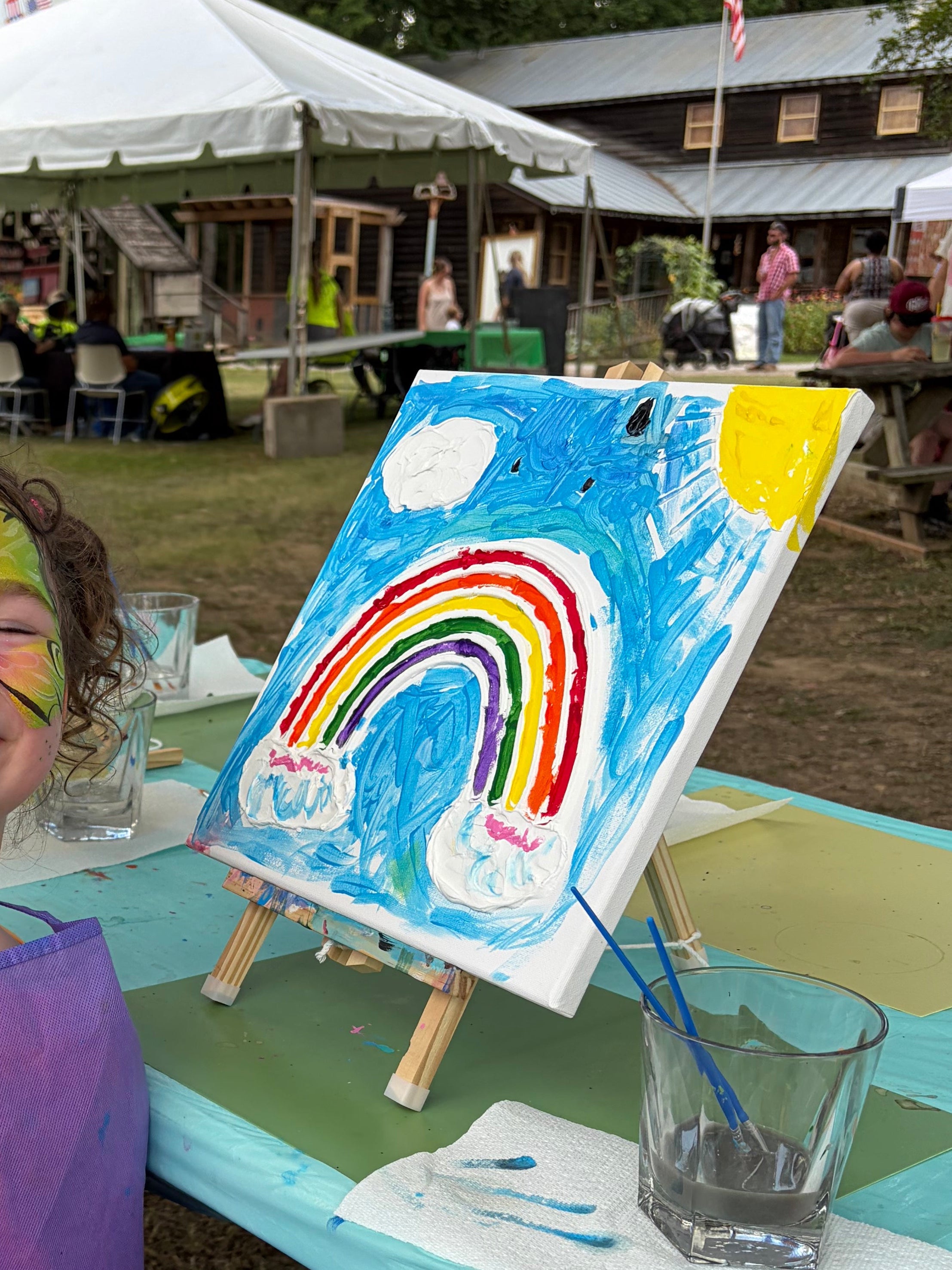 Paint Your Own 3D Textured "Rainbow” Canvas Painting Kit: Acrylic Art Set