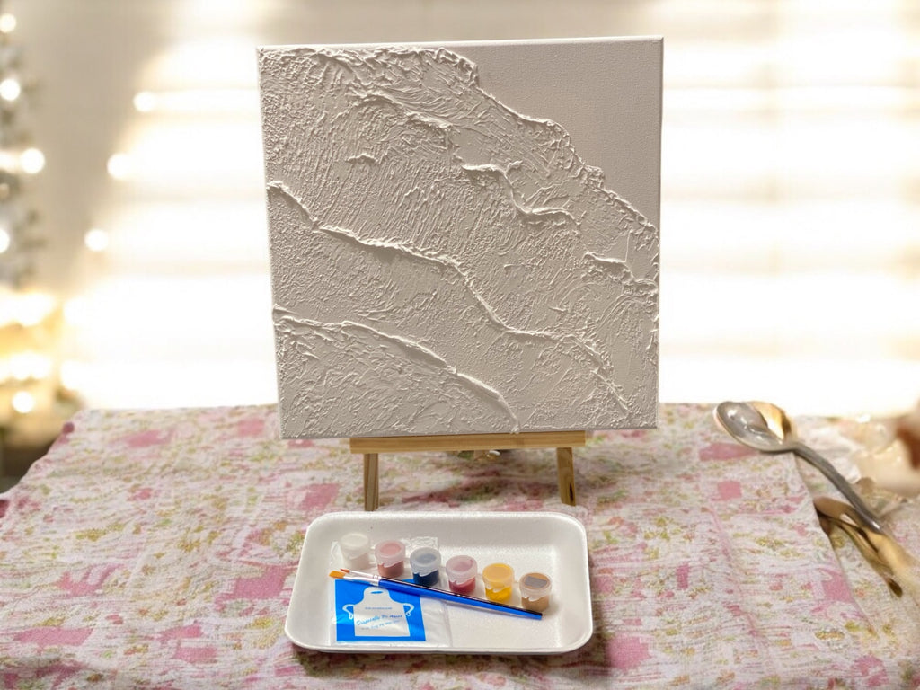 Paint Your Own 3D Textured Canvas “Oceans” Painting Kit: Acrylic Art Set