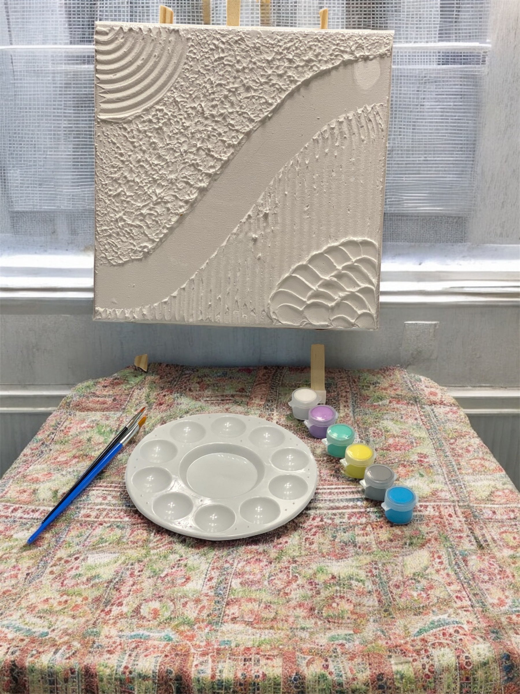 Paint Your Own 3D Textured "Abstract" Canvas Painting Kit: Acrylic Art Set