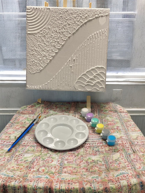 Paint Your Own 3D Textured "Abstract" Canvas Painting Kit: Acrylic Art Set