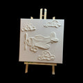 Paint Your Own 3D Textured "Airplane” Canvas Painting Kit: Acrylic Art Set