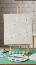 Paint Your Own 3D Textured "Butterfly" Canvas Painting Kit: Acrylic Art Set